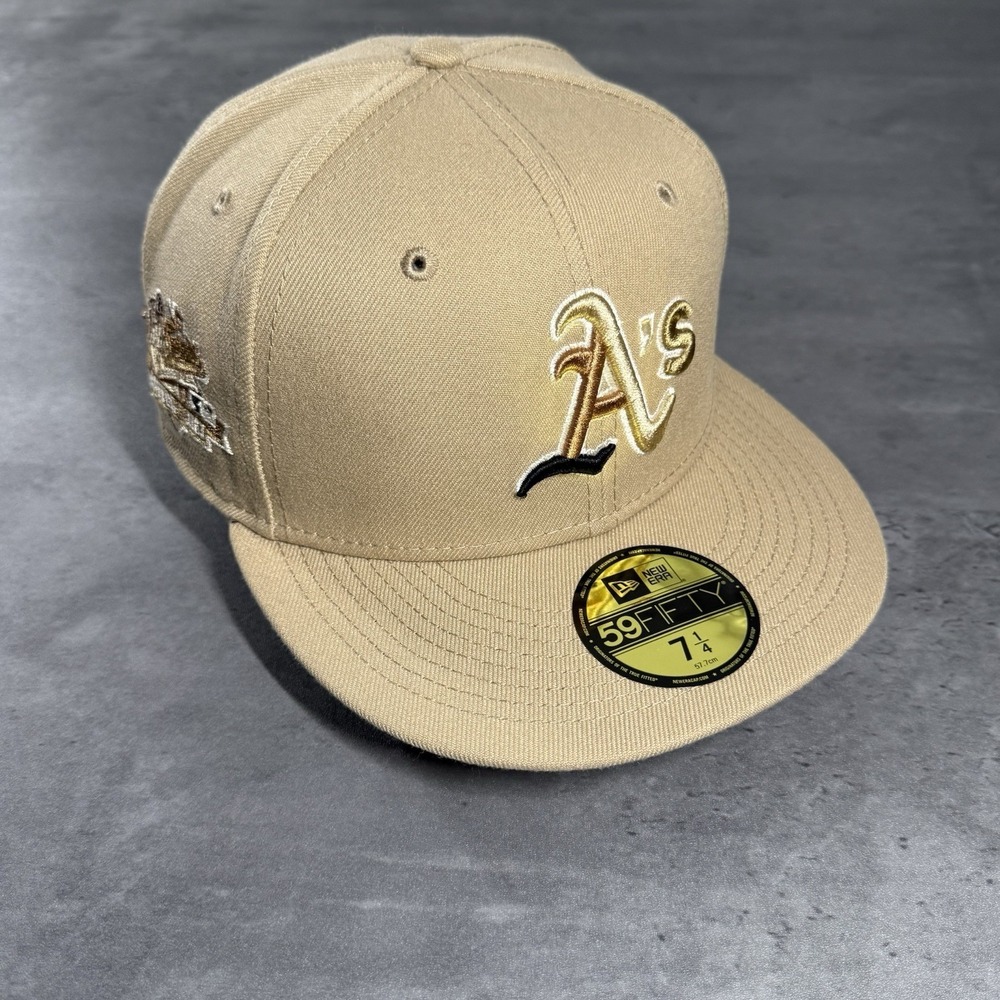 Hat Club Oakland Athletics New Era A's Cap 7 1/4 Leopard Tan Brown Animal Print